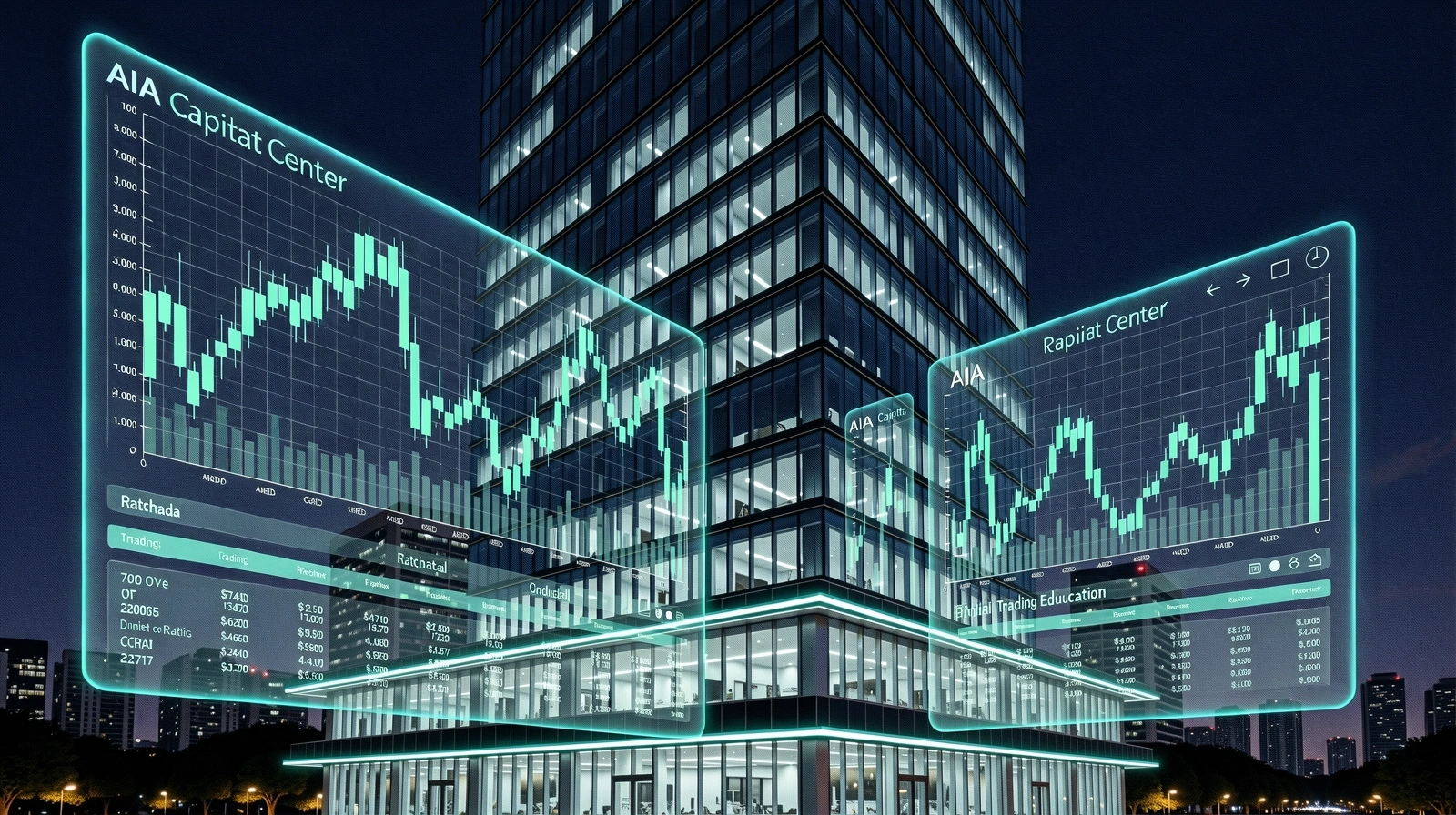Ratchada Financial District at Night