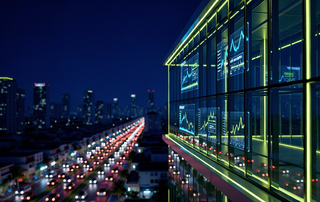 Ratchada Financial District Night View