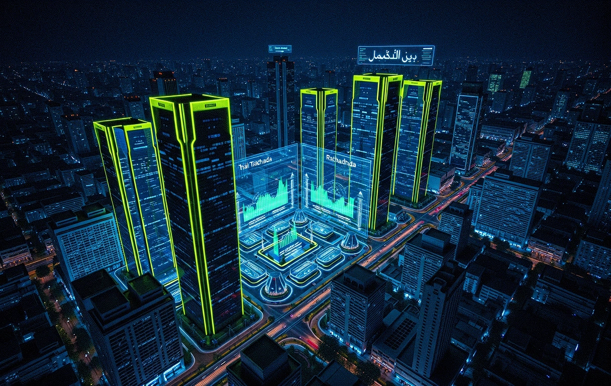 Ratchada Financial District nightscape